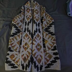 Small grey diamond patterned cardigan